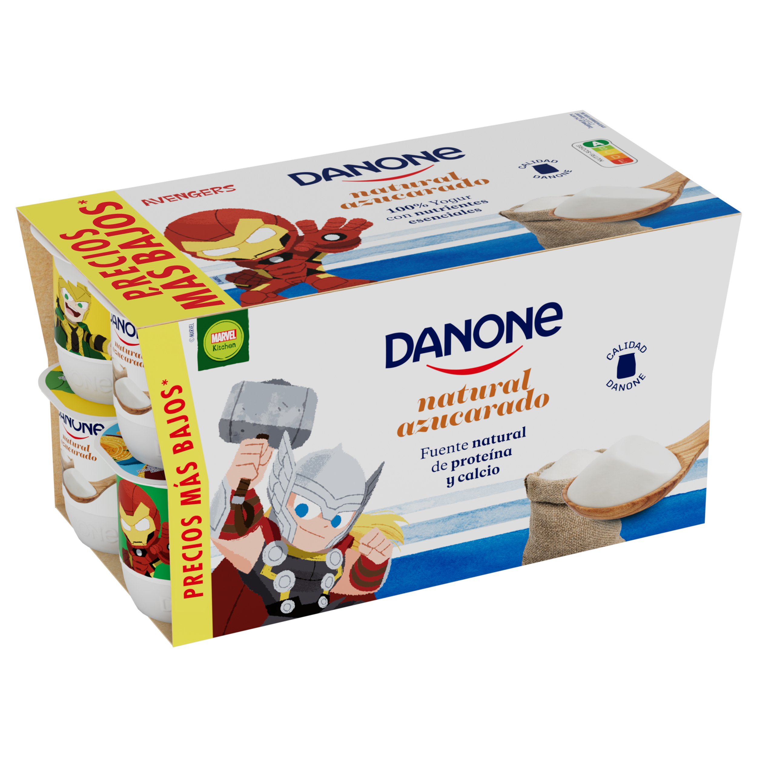 Yogur natural azucarado Danone 8x120 g